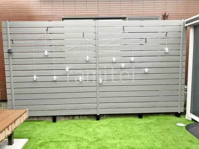 人工木・樹脂 フェンス（木調） F＆F マイティウッド デコll 高尺タイプ 目隠し 木調・ラティス 樹脂