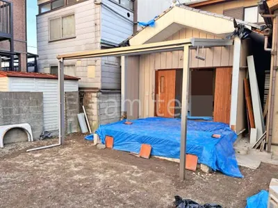 １階テラス屋根 （雨除け） YKKAP ソラリアF フラット屋根 スタンダード 壁付