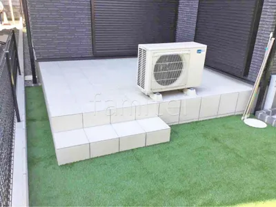 タイルデッキ 壁2面  LIXIL ベスパ ストーン調