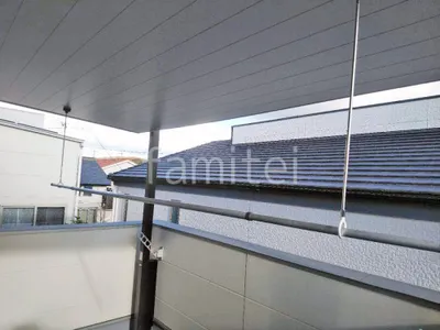 ２階ベランダ屋根  LIXIL テラスSC 壁付けタイプ フラット屋根 壁付