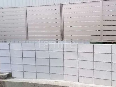 ブロック塀 （化粧ブロック） 太陽エコブロックス 普通CB  アルミ形材 フェンス LIXIL AB YS3型 横スリット3 目隠し