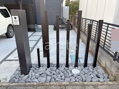 デザインアルミ角柱 YKKAP 角材 ロックガーデン 栗石敷き