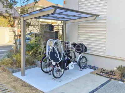 サイクルポート 自転車バイク屋根 LIXIL ネスカF ミニ フラット屋根