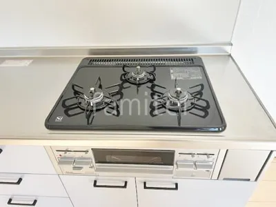 ホーロートップ3口コンロ