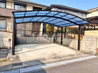 カーポート２台(ワイド) ツイン YKKAP アリュース アール屋根