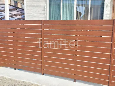 人工木・樹脂 フェンス（木調） F＆F マイティウッド デコll 高尺タイプ 目隠し 木調・ラティス 樹脂