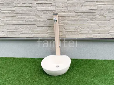 立水栓 ユニソン スプレスタンド60 蛇口1個 水受け ファミエンテ ビーンズ