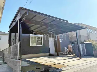 カーポート２台(ワイド) ツイン YKKAP エフルージュ FIRST フラット屋根