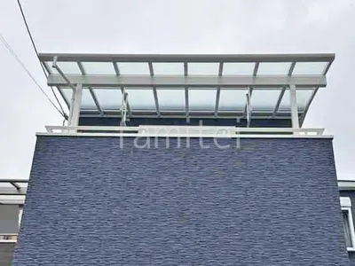 ２階ベランダ屋根  YKKAP ソラリアF フラット屋根 スタンダード 壁付