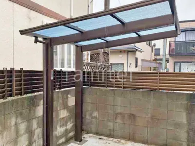 サイクルポート 自転車バイク屋根 YKKAP エフルージュ FIRST Z 風38 フラット屋根