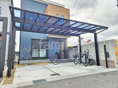 カーポート３台 （横ワイド トリプル） YKKAP エフルージュ FIRST フラット屋根