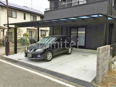 カーポート３台 （横ワイド トリプル） YKKAP エフルージュ FIRST フラット屋根