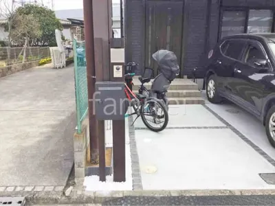 木製調デザインアルミ角柱門柱 LIXIL デザイナーズパーツ70角 郵便受けポスト Panasonic クリアス