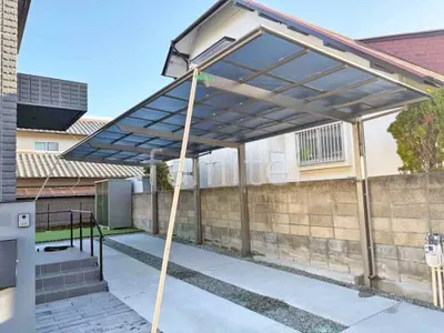 カーポート２台(縦) 連棟 LIXIL ネスカＦ フラット屋根