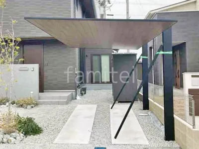 カーポート１台 （単棟） LIXIL 木製調 カーポートSC フラット屋根 吊り下げ屋根