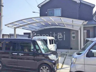 カーポート２台(ワイド) ツイン YKKAP アリュース アール屋根