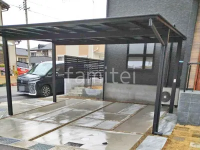 カーポート２台(ワイド) ツイン LIXIL ネスカＦ フラット屋根