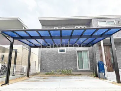 カーポート２台(ワイド) ツイン YKKAP エフルージュ FIRST フラット屋根