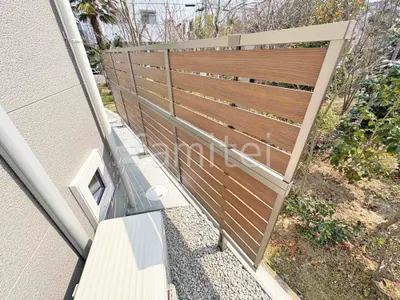 目隠しフェンス塀 LIXIL 木製調AB YS3-K型 2段柱