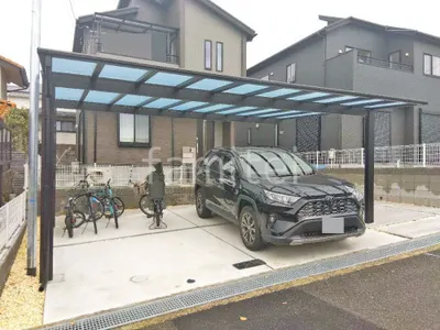 カーポート２台(ワイド) ツイン YKKAP エフルージュ FIRST フラット屋根