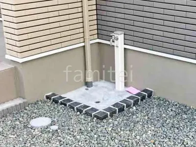 ピンコロ囲い水受け(パン) 土間モルタル仕上げ 洗い場