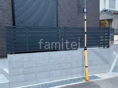 アルミ形材 フェンス LIXIL AB YS3型 横スリット3 ダスクグレー 目隠し