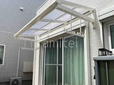 柱なしテラス屋根 （雨除け1階用） YKKAP ソラリアF フラット屋根 スタンダード 壁付