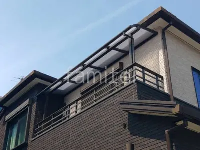 ２階ベランダ屋根  LIXIL スピーネR アール屋根 スタンダード 壁付