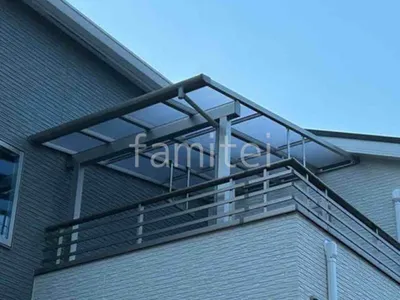 ２階ベランダ屋根  YKKAP ソラリアF フラット屋根 スタンダード 壁付