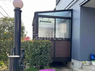 引き戸 樹脂デッキ サンルーム（テラス囲い） YKKAP 目隠しソラリアF 目隠し フラット屋根