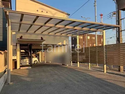 カーポート２台(ワイド) ツイン LIXIL ネスカＦ フラット屋根