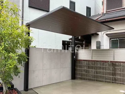 サイクルポート 自転車バイク屋根 LIXIL 木製調 カーポートSC ミニ フラット屋根 吊り下げ屋根