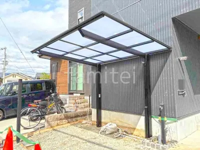 サイクルポート 自転車バイク屋根 LIXIL ネスカF ミニ フラット屋根