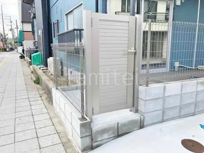 片開き 門扉 YKKAP シンプレオYM1型 横目隠し 