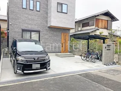 新築シンプル オープン外構