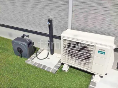 立水栓  ユニソン スプレスタンド60 蛇口2個付 洗い場モルタル仕上 