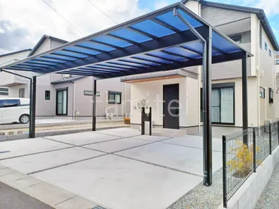 カーポート３台 （横ワイド トリプル） YKKAP エフルージュ FIRST フラット屋根