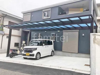 カーポート３台 （横ワイド トリプル） YKKAP エフルージュ FIRST フラット屋根