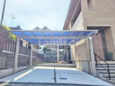 カーポート２台(ワイド) ツイン YKKAP エフルージュ FIRST フラット屋根