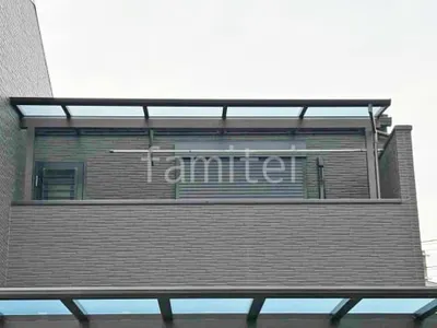 ２階ベランダ屋根  YKKAP ソラリアF フラット屋根 スタンダード 壁付