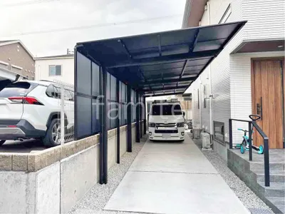 カーポート２台(縦) 連棟 LIXIL ネスカＦ フラット屋根