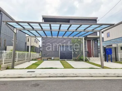 カーポート２台(ワイド) ツイン LIXIL ネスカＦ フラット屋根