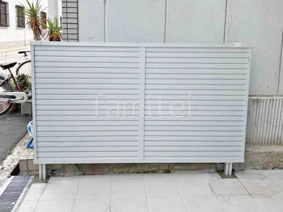 アルミ形材 フェンス LIXIL AB YM2型 横目隠し2 2段柱 60角 上段のみ 目隠し