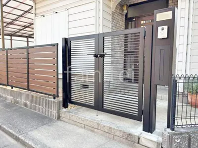 両開き 門扉 LIXIL AB YR2型 細横桟 