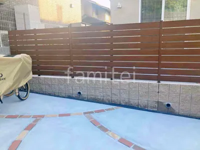 ブロック塀 （化粧ブロック） ユニソン シャモティ  人工木・樹脂 フェンス（木調） F＆F マイティウッド デコll 目隠し 木調・ラティス 樹脂