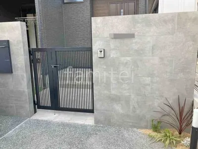 親子両開き 門扉 LIXIL AB TR2型 細たて桟 