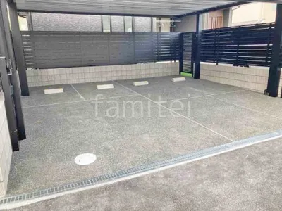 駐車場ガレージ床 洗い出し仕上げ