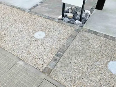 床洗い出し仕上げ ジャミ