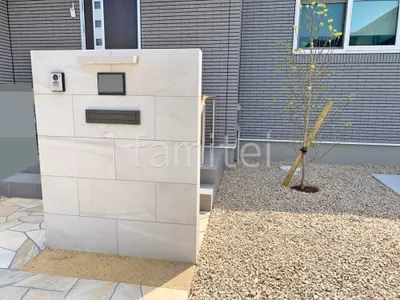 新築シンプル オープン外構