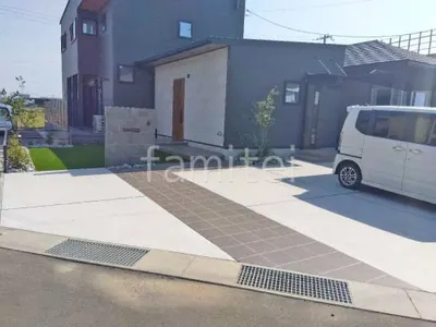 玄関アプローチ 床タイル貼り アイコットリョーワ マディソン